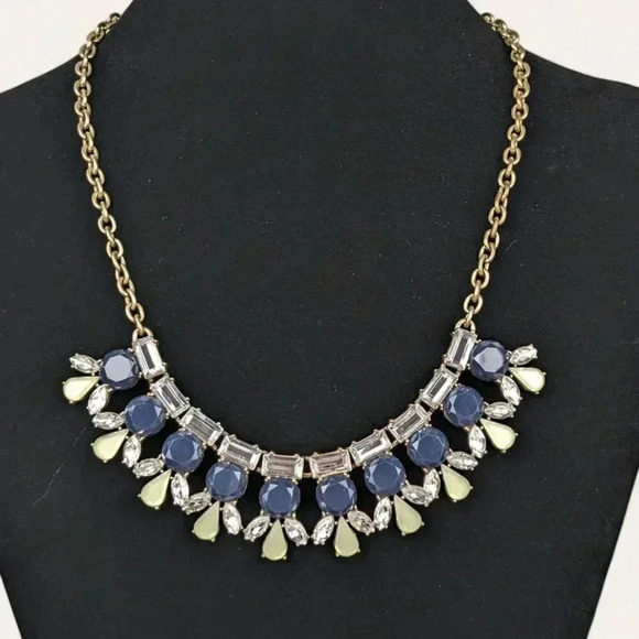 Vintage J. Crew Crystal & Lucite Statement Necklace - Picture 1 of 6